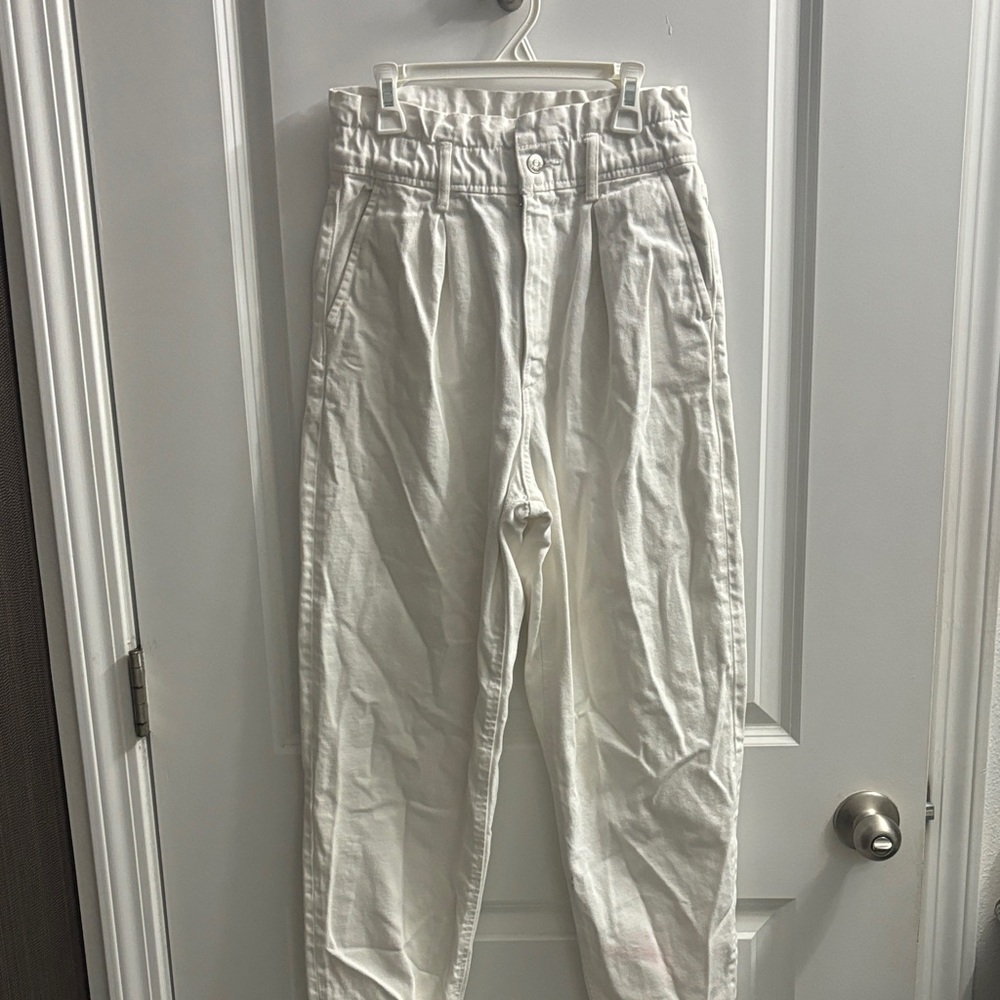 Zara Women's Cream Wide Leg Pants